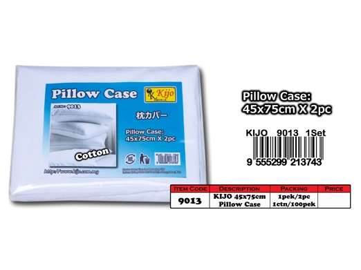 9013 KIJO 2pc Cotton Pillow Case 
