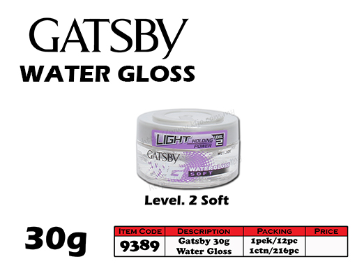 9389 Gatsby Water Gloss 30g - Level 2. Soft 