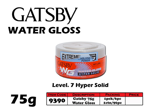 9390 Gatsby Water Gloss 75g - Level 7. Hyper Solid 