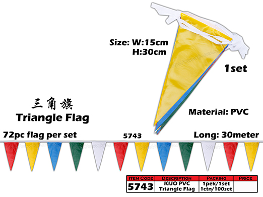 5743 KIJO PVC Triangle Flag