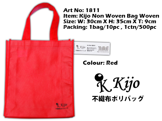 1811 Kijo Non Woven Bag Woven-Red