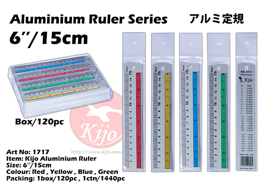 1717 15cm Kijo Aluminium Ruler 
