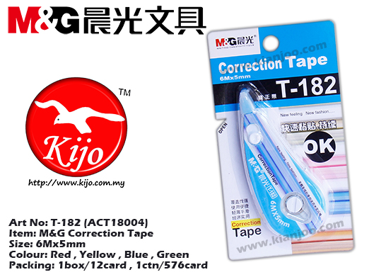 T-182 (ACT18004) M&G Correction Tape