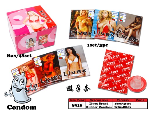 8910 Livex Brand Rubber Condom