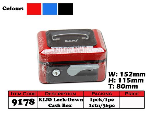 9178 KIJO Lock-Down Cash Box