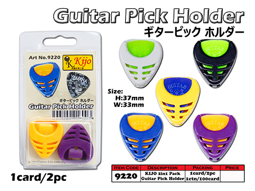 9220 KIJO 2in1 Pack Guitar Pick Holder