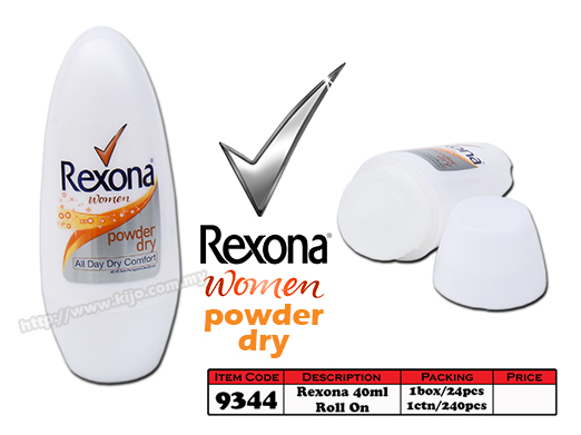 9344 Rexona Women Roll On 40ml - Powder Dry