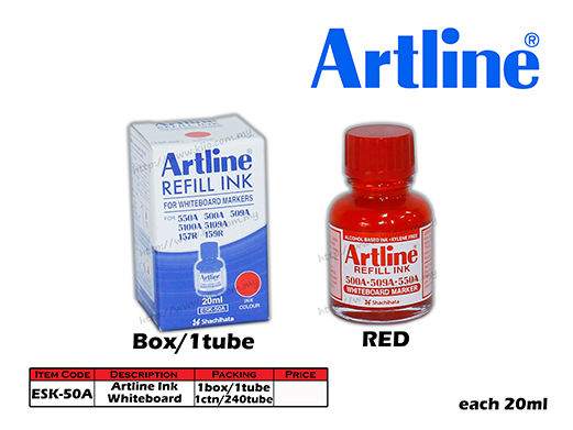 ESK-50A Artline Ink Whiteboard - Red